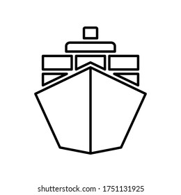 ship icon symbol vector on white background