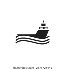 Ship icon Thin line art collection