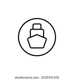 Ship icon Thin vector set