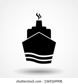 The ship icon. Travel symbol. Flat Vector illustration