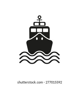 The ship icon. Travel symbol. Flat Vector illustration