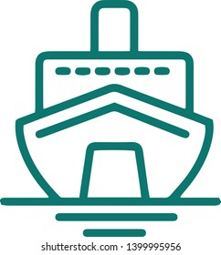 Ship icon in trendy flat style isolated on background