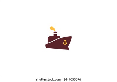 Ship icon in trendy flat style isolated on white background. Ship concept symbol. Vector illustration