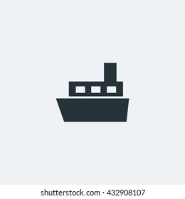 Ship icon in trendy flat style background, image jpg, vector eps, flat web, material icon, UI illustration
