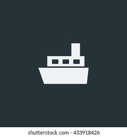 Ship icon in trendy flat style background, image jpg, vector eps, flat web, material icon, UI illustration