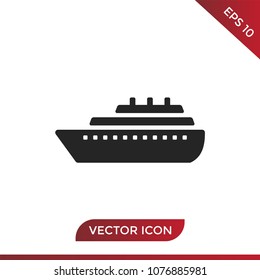 Ship icon vector