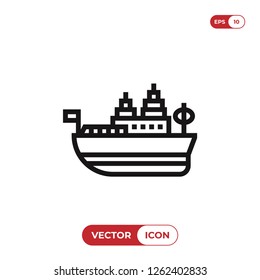Ship icon vector