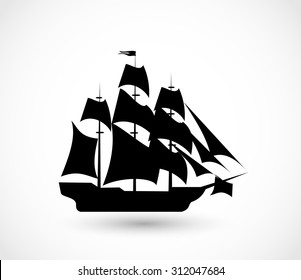 Ship icon vector