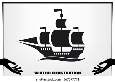 ship icon vector