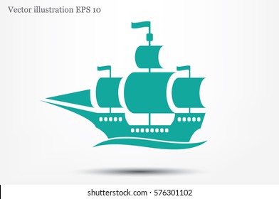 ship icon vector.