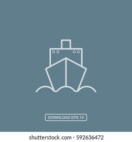Ship icon vector