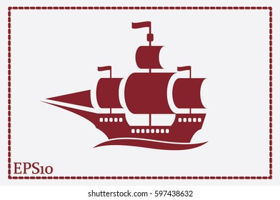 ship icon vector.