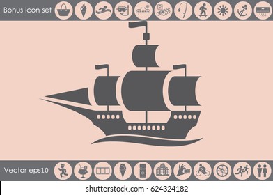 ship icon vector