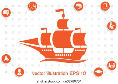 ship icon vector