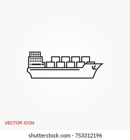 Ship icon vector