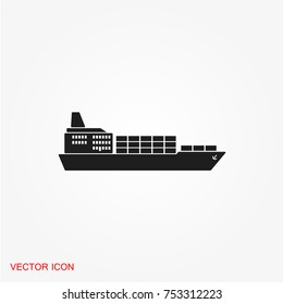 Ship icon vector