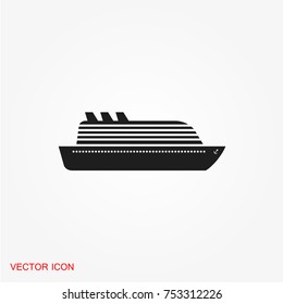 Ship icon vector