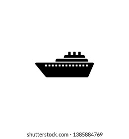 Ship icon vector. Cruise ship symbol icon illustration