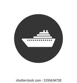 Ship icon vector. Cruise ship symbol icon illustration