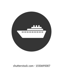 Ship icon vector. Cruise ship symbol icon illustration