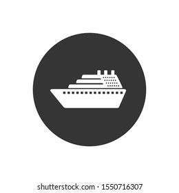 Ship icon vector. Cruise ship symbol icon illustration