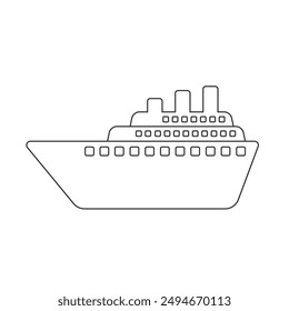 Ship icon vector. Cruise ship symbol icon illustration