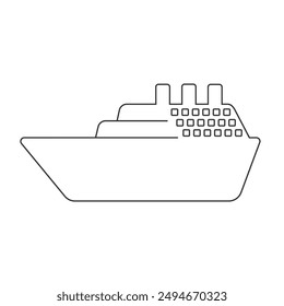 Vector de icono de envío. Ilustración de icono de crucero