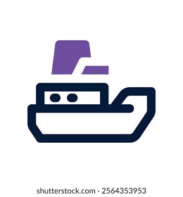 ship icon. vector dual tone icon for your website, mobile, presentation, and logo design.