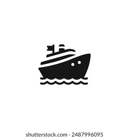 Ship icon vector. EPS 10 editable vector