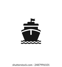 Ship icon vector. EPS 10 editable vector