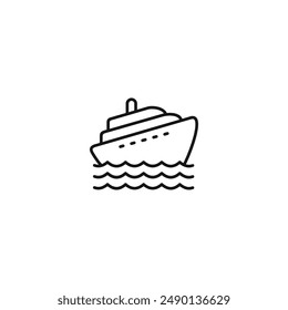 Ship icon vector. EPS 10 editable vector