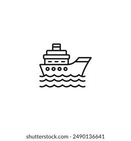 Ship icon vector. EPS 10 editable vector