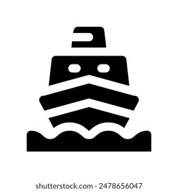 ship icon. vector glyph icon for your website, mobile, presentation, and logo design.