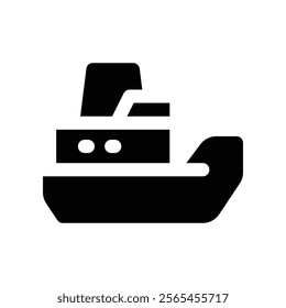 ship icon. vector glyph icon for your website, mobile, presentation, and logo design.