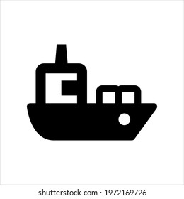 Ship icon vector graphic illustration