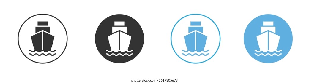 Ship icon Vector Graphic set