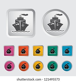 Ship icon. Vector illustration.