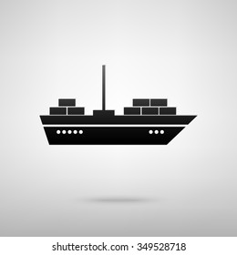 Ship icon. Vector illustration 