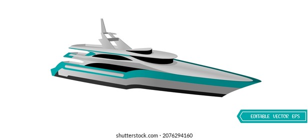 ship icon vector illustration. Arctic ship icebreaker in winter sea vector illustration isolated on white. Shipping boat at north pole, alaska or antarctica breaking ice. Isolated on white background.