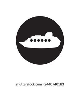 Diseño de ilustración vectorial de icono de barco