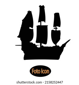 Ship icon. Vector illustration eps10