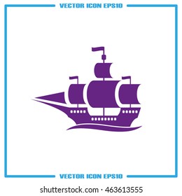 Ship icon. Vector illustration eps10.
