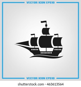 Ship icon. Vector illustration eps10.