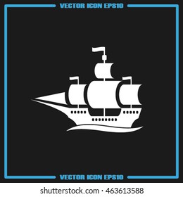 Ship icon. Vector illustration eps10.