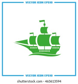 Ship icon. Vector illustration eps10.