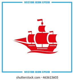 Ship icon. Vector illustration eps10.