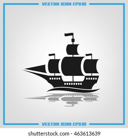 Ship icon. Vector illustration eps10.