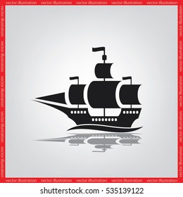 ship icon vector illustration eps10.