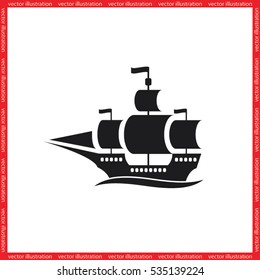 ship icon vector illustration eps10.