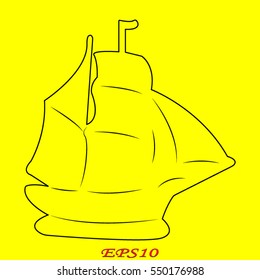 ship, icon, vector illustration eps10